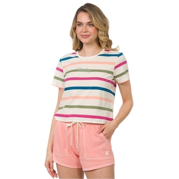 Hurley Striped Top | SIZE L - Picture 1 of 7